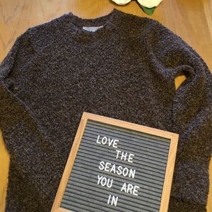 Boucle Crew Neck Sweater w/wool